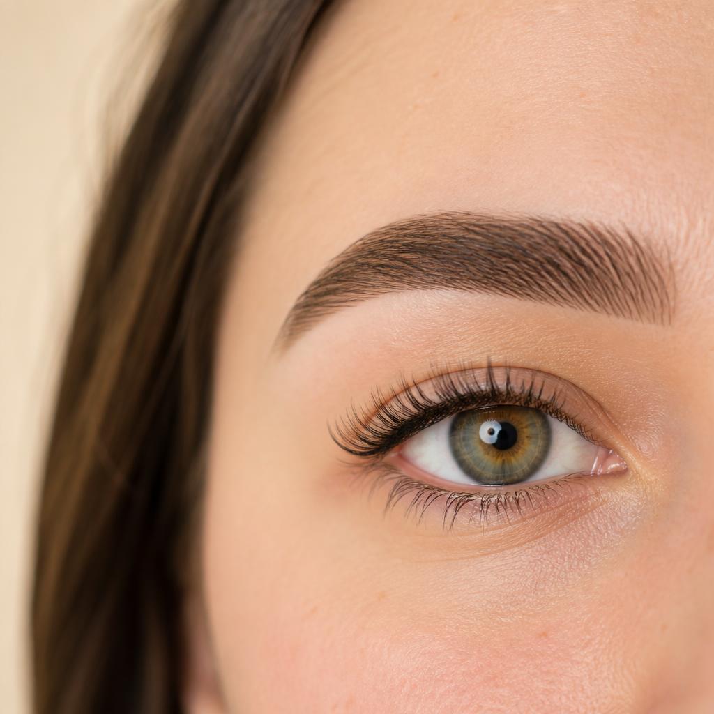 Na: Oogopslag voor en na een brow en lash combo behandeling