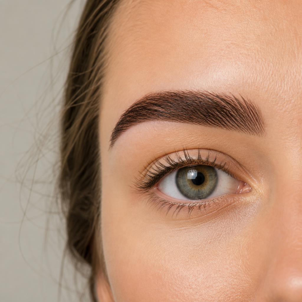 Na: Wenkbrauwen voor en na een classic brow tinting