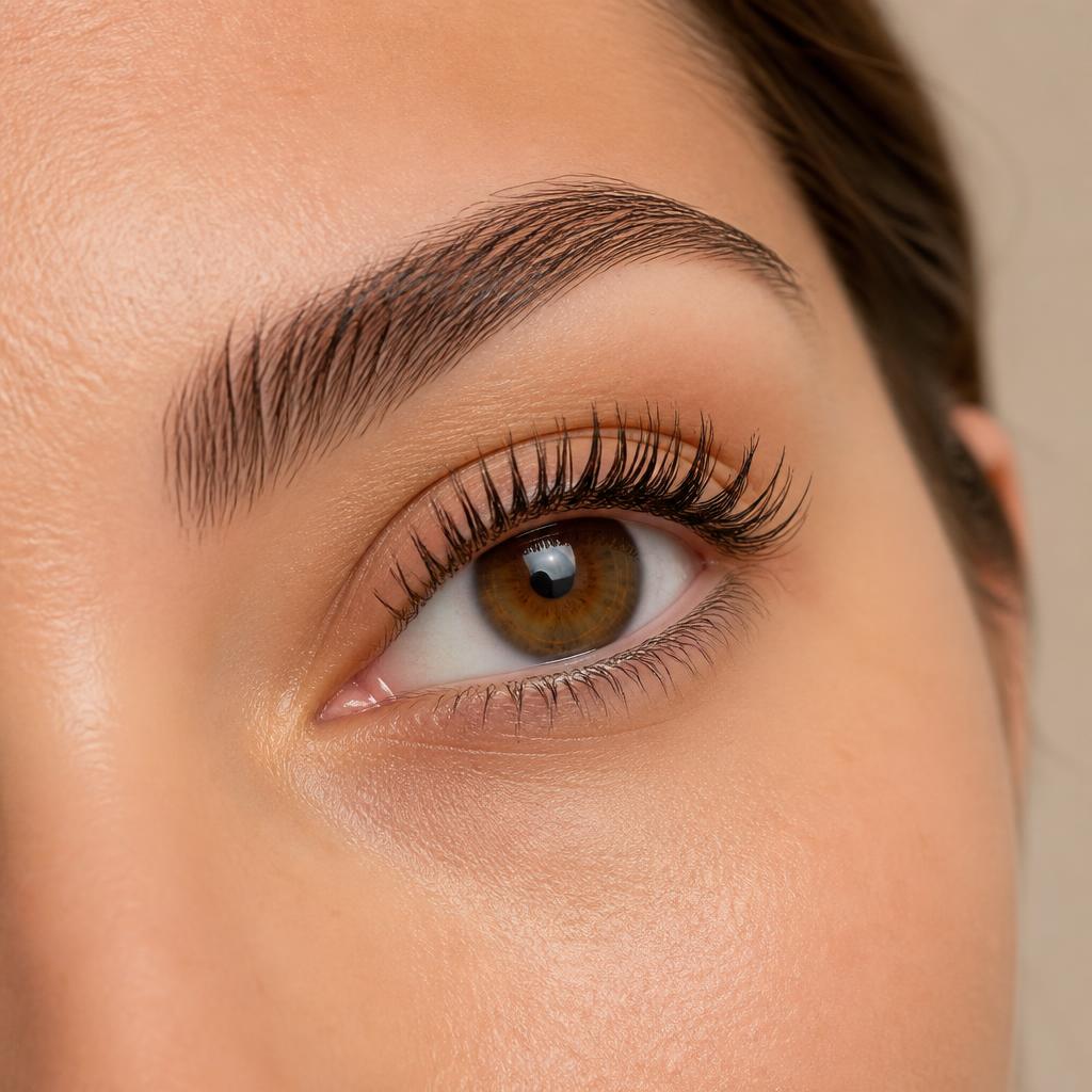 Na: Wimpers voor en na een lash tinting